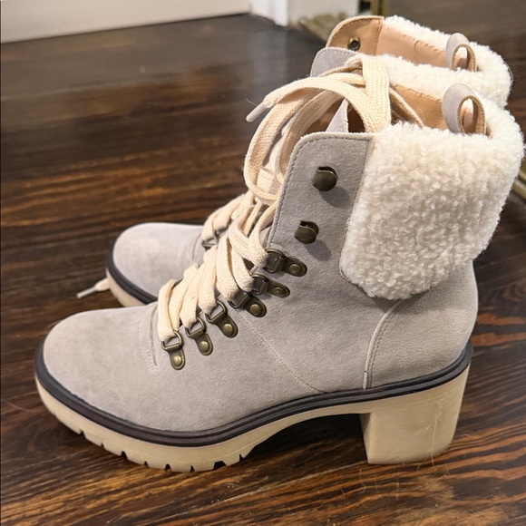 Mi.iM Shoes - Mi.iM Women's Cream Lace-Up Boots